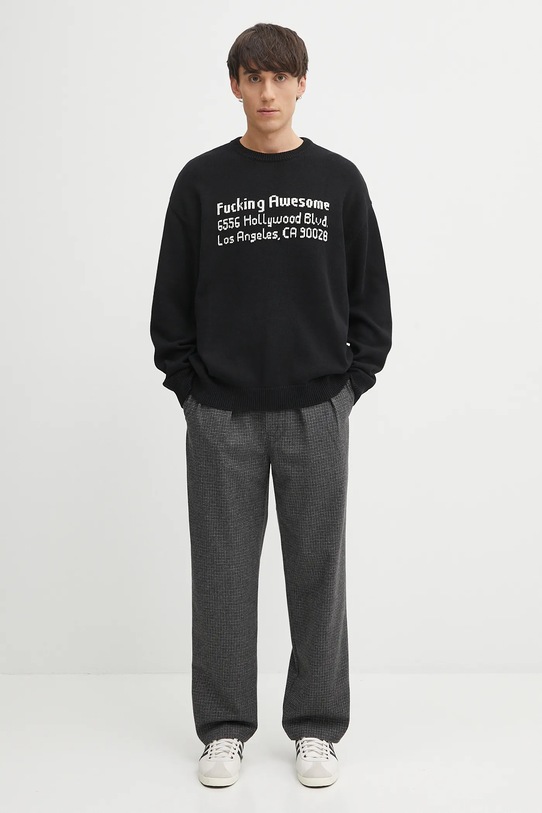 Fucking Awesome cotton jumper FA Hollywood PN20020 black