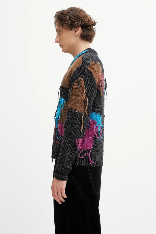 Andersson Bell kardigan z wełną Intarisa Zip-Up Crewneck atb1333u czarny AW25