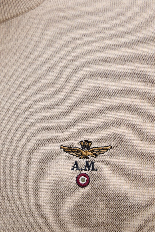 Vlněný svetr Aeronautica Militare MA1567UL00415 béžová