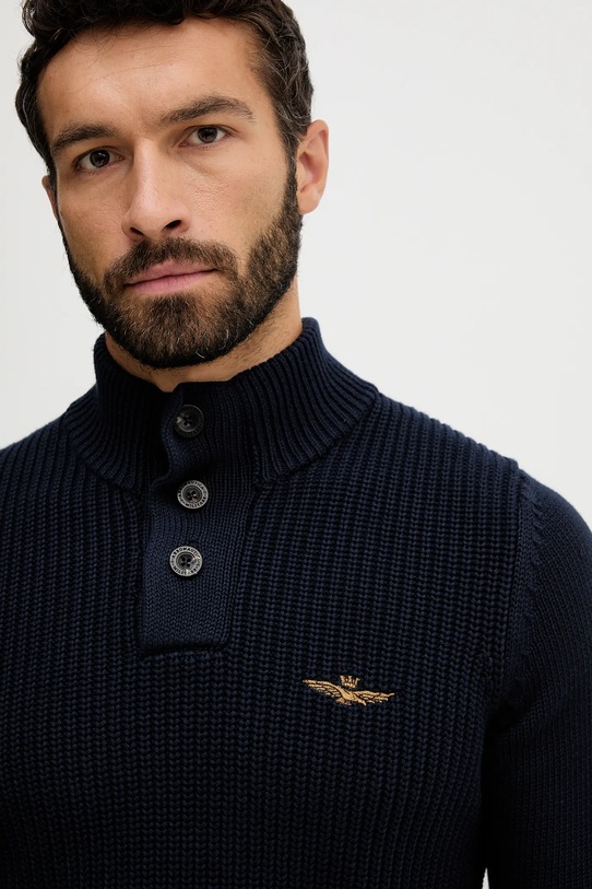 Aeronautica Militare sweter bawełniany granatowy MA1572UL00409