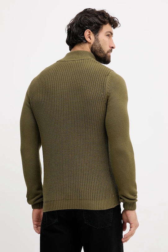 Odzież Aeronautica Militare sweter bawełniany MA1572UL00409 zielony