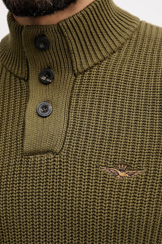 Aeronautica Militare sweter bawełniany MA1572UL00409 zielony