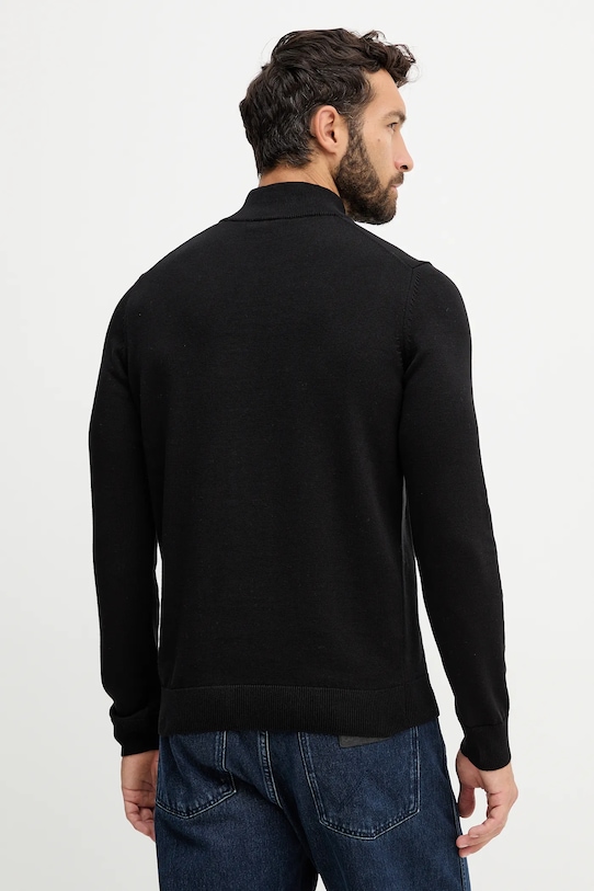 Ρούχα Βαμβακερό πουλόβερ Aeronautica Militare MA1578UL00506 μαύρο