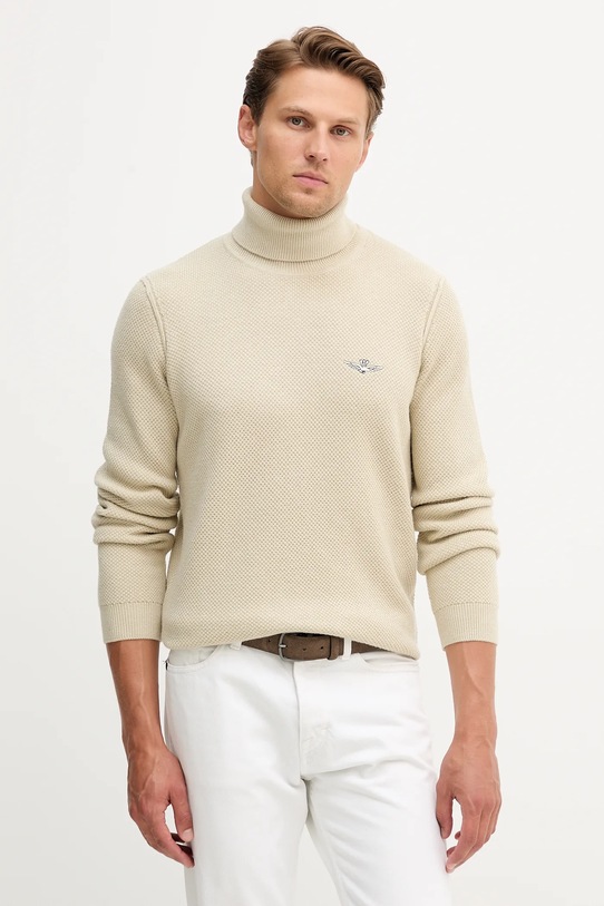 Aeronautica Militare maglione in lana applique beige MA1583UL00903