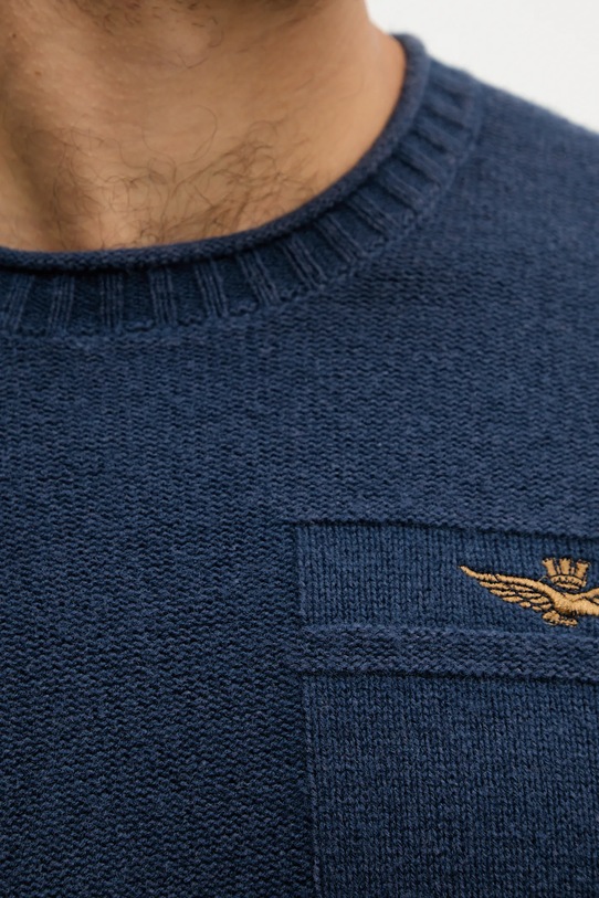 Светр з вовною Aeronautica Militare MA1586UL00904 темно-синій