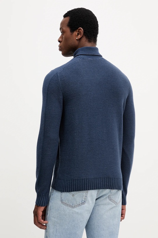 Îmbrăcăminte Aeronautica Militare pulover de lână MA1587UL00904 bleumarin