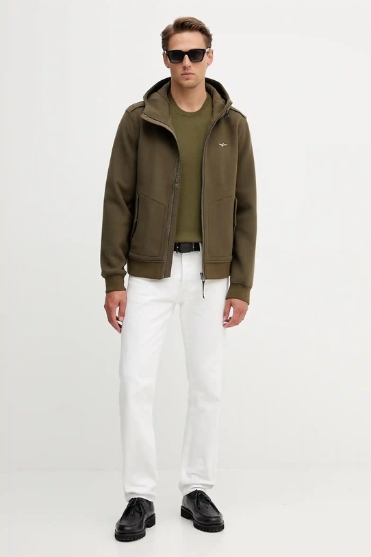 Bavlněný svetr Aeronautica Militare MA1611UL00506 zelená AW25