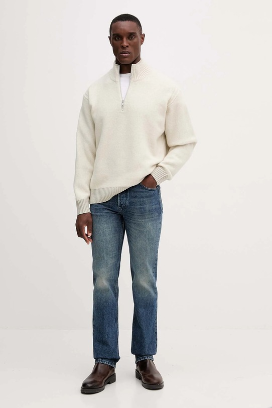 BOSS Orange sweter 50548669 beżowy AW25