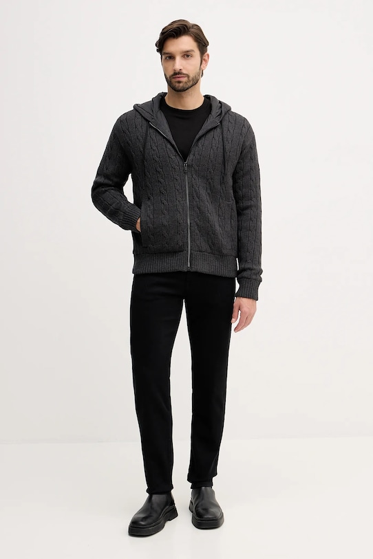 BOSS Orange sweter 50548679 szary AW25
