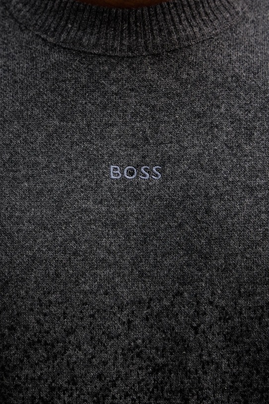 BOSS Orange sweter wełniany 50548701 szary