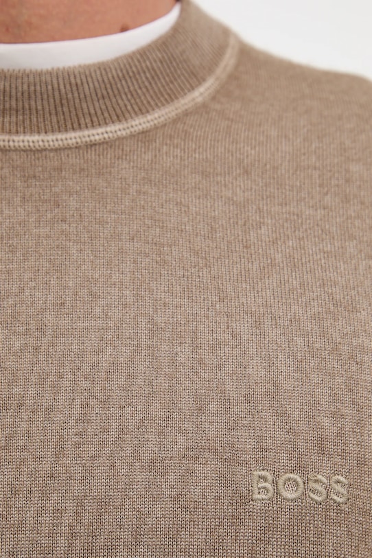 BOSS Orange sweter wełniany 50550534 beżowy