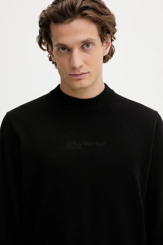 Karl Lagerfeld Jeans sweter bawełniany czarny A4M18033
