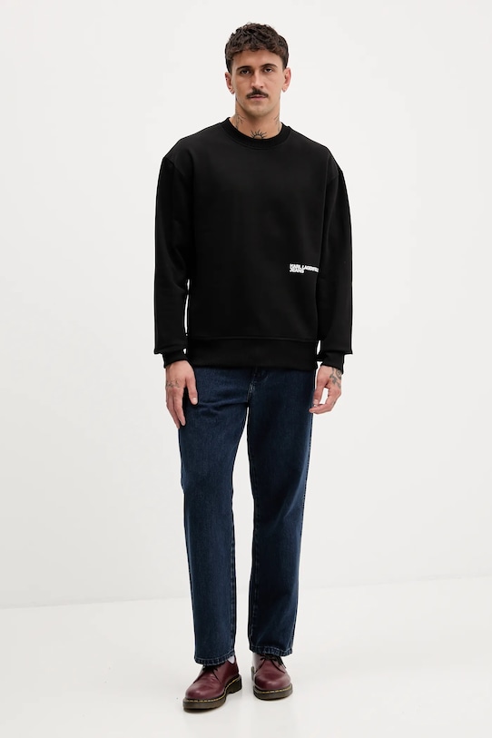 Karl Lagerfeld Jeans hanorac de bumbac A4M20014 negru AW25