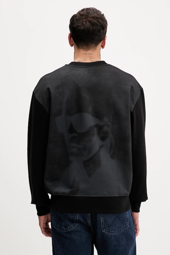 Îmbrăcăminte Karl Lagerfeld Jeans hanorac de bumbac A4M20014 negru