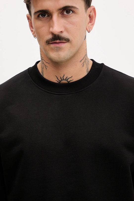 Karl Lagerfeld Jeans hanorac de bumbac negru A4M20014