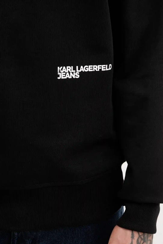Karl Lagerfeld Jeans pamut melegítőfelső A4M20014 fekete