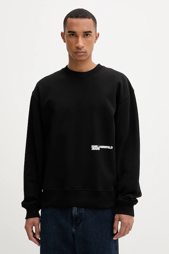 Одежда Хлопковая кофта Karl Lagerfeld Jeans A4M20026 чёрный
