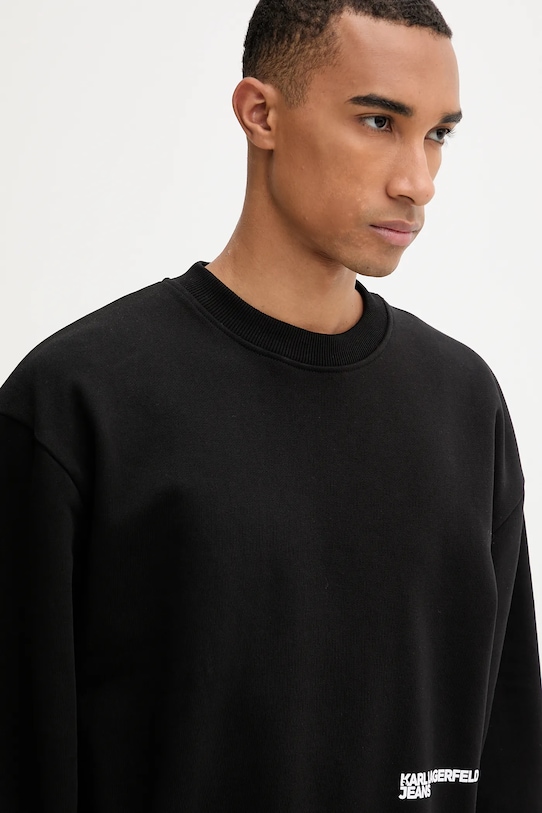 Хлопковая кофта Karl Lagerfeld Jeans чёрный A4M20026
