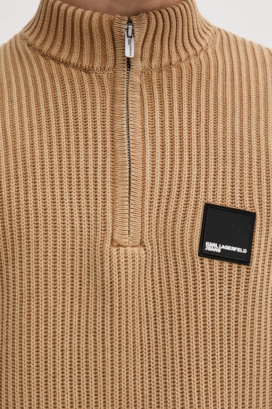 Karl Lagerfeld Jeans sweter bawełniany A4M18034 beżowy