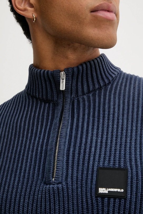 Бавовняний светр Karl Lagerfeld Jeans A4M18034 темно-синій