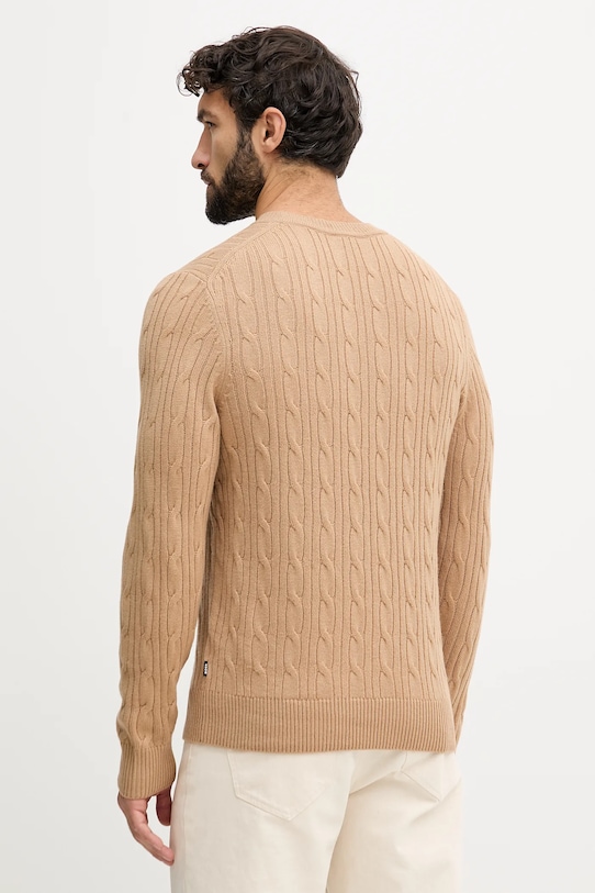 Odzież BOSS sweter z domieszką kaszmiru 50549975 beżowy