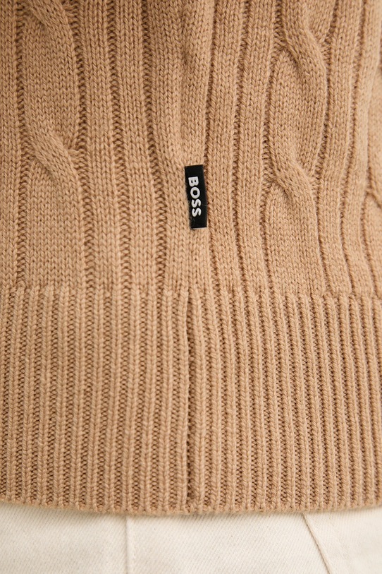 BOSS sweter z domieszką kaszmiru 50549975 beżowy