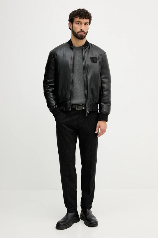 BOSS sweter z dodatkiem wełny 50549977 szary AW25