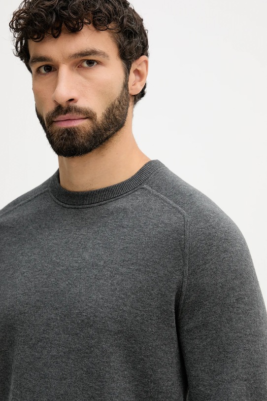 BOSS sweter z dodatkiem wełny szary 50549977