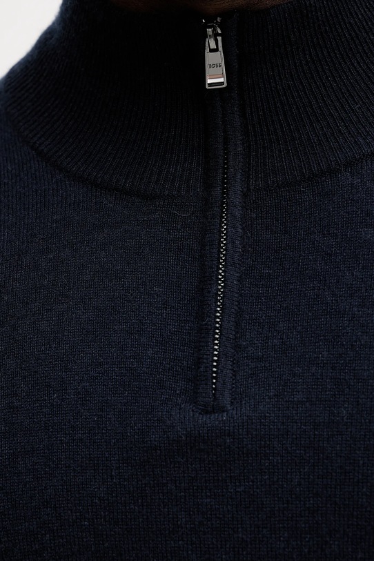 BOSS sweter wełniany 50549984 granatowy