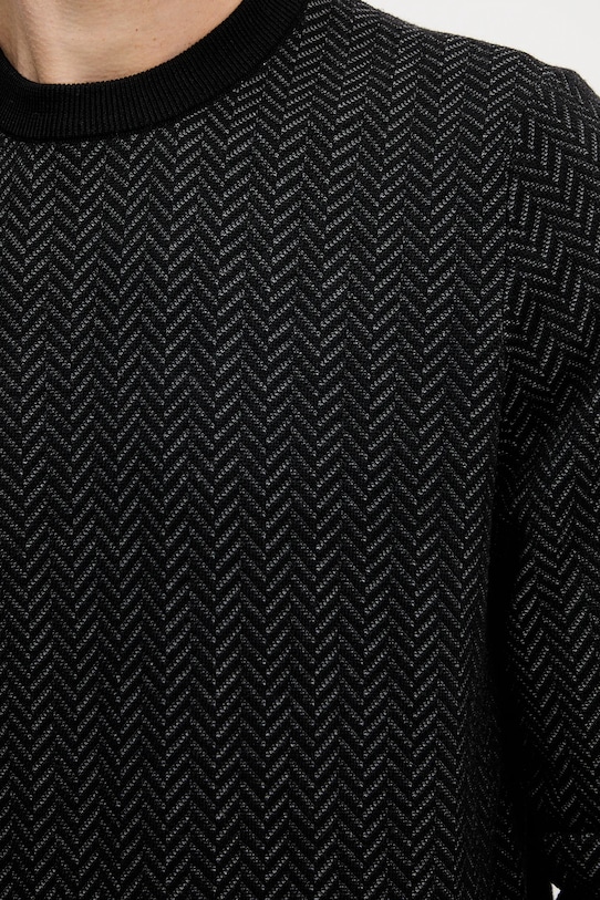 BOSS sweter z dodatkiem wełny 50549985 czarny