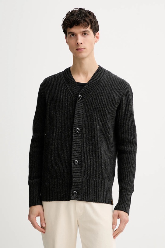 G-Star kardigan z dodatkiem wełny szpic szary D26779.E212