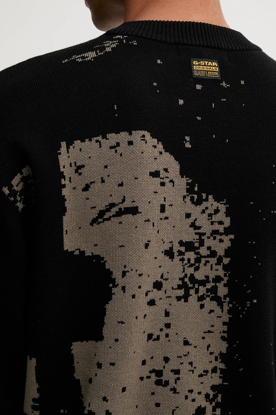G-Star pulover de bumbac D27772.D488 negru