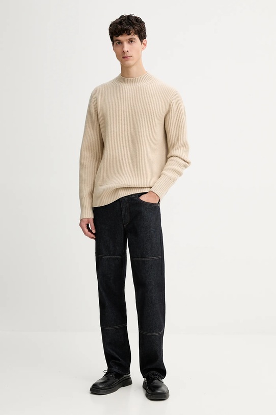 G-Star sweter z dodatkiem wełny D23731.E212 beżowy AW25