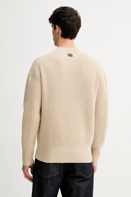 Odzież G-Star sweter z dodatkiem wełny D23731.E212 beżowy