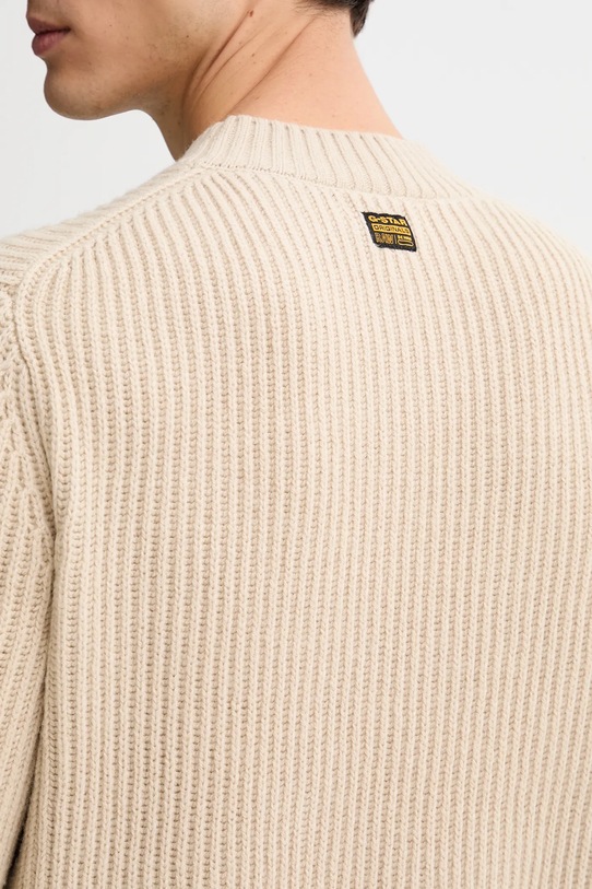 G-Star sweter z dodatkiem wełny D23731.E212 beżowy
