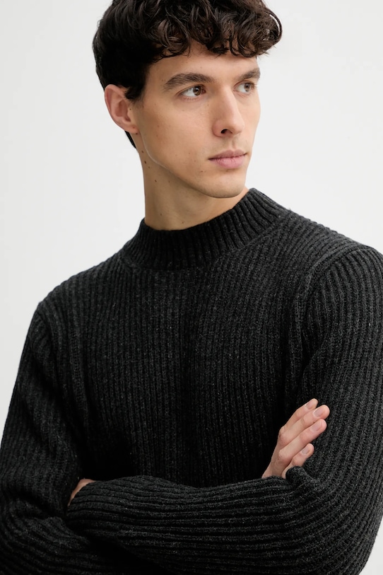 Svetr s příměsí vlny G-Star šedá D23731.E212