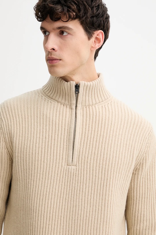 G-Star sweter z dodatkiem wełny beżowy D23938.E212