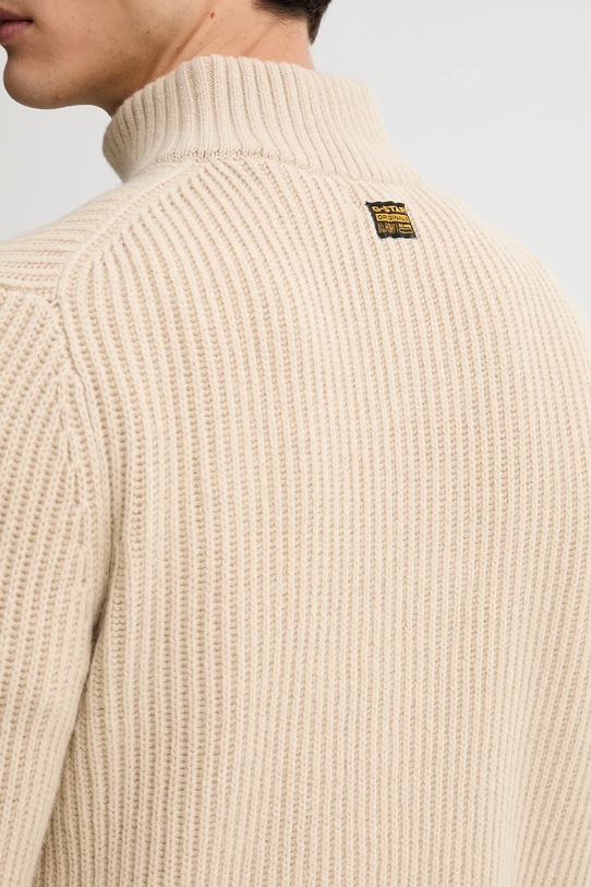 G-Star sweter z dodatkiem wełny D23938.E212 beżowy