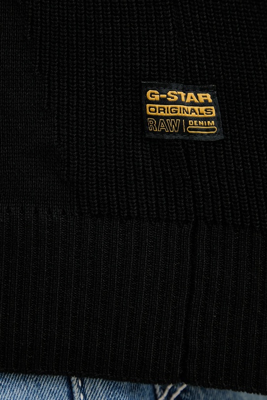 Βαμβακερό πουλόβερ G-Star D26781.C868 μαύρο