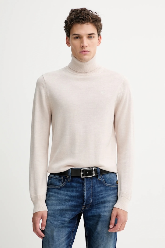 Vlnený sveter G-Star 0 vlna béžová D27706.B692