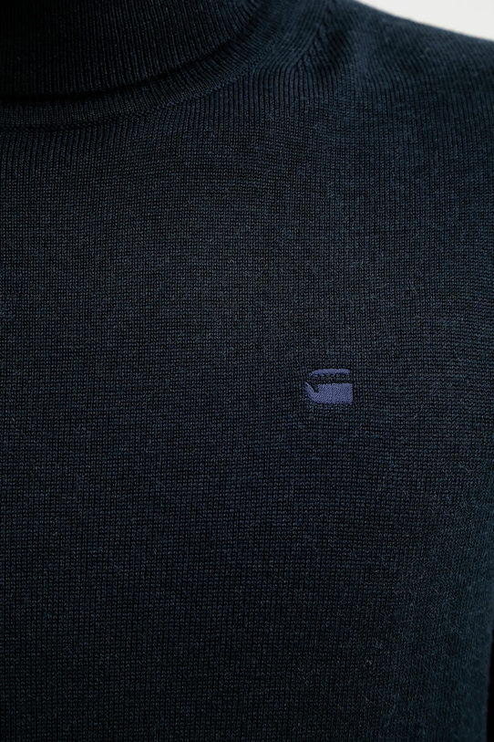 G-Star sweter wełniany 0 D27706.B692 granatowy