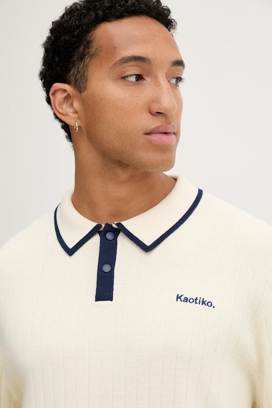 Kaotiko pulover de bumbac bej AR013.01.E002