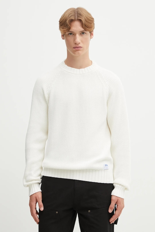 Hugo Blue pulover de bumbac subtiri bej 50551398