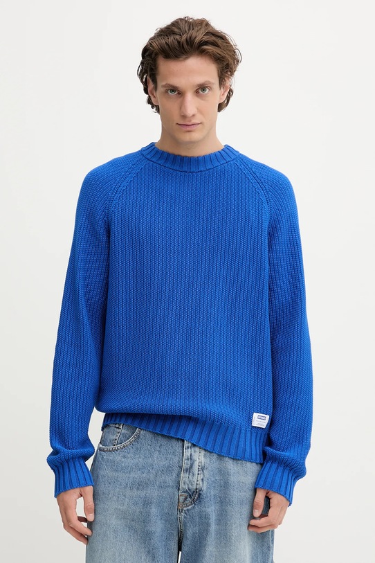 Hugo Blue sweter bawełniany bawełna niebieski 50551398