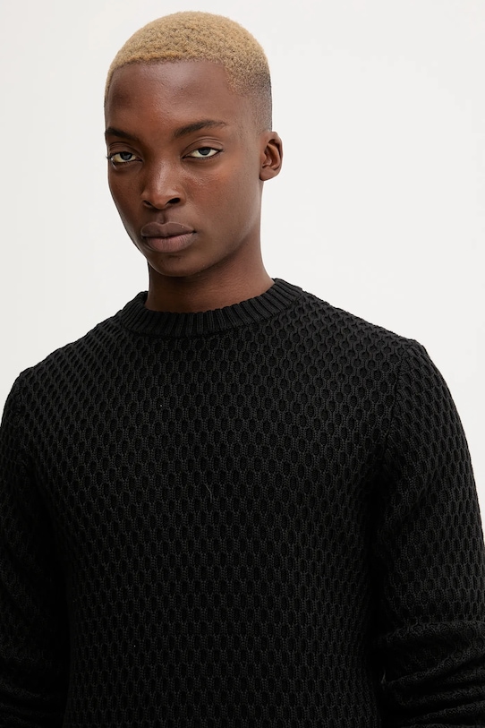 Хлопковый свитер HUGO чёрный 50546995