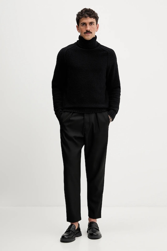 Πουλόβερ HUGO 50546996 μαύρο AW25