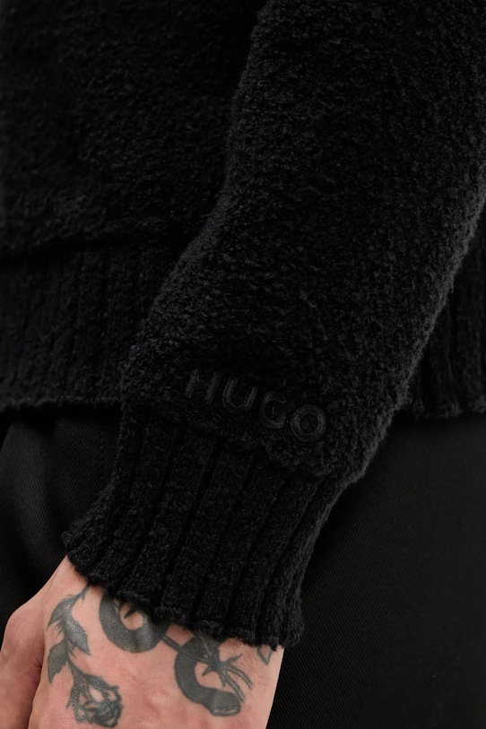 Πουλόβερ HUGO 50546996 μαύρο