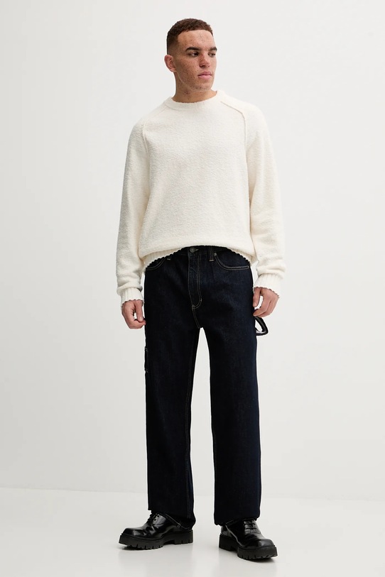 HUGO sweter 50547007 beżowy AW25