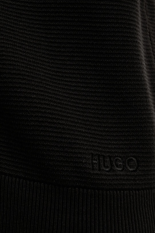 Хлопковый кардиган HUGO 50551509 чёрный