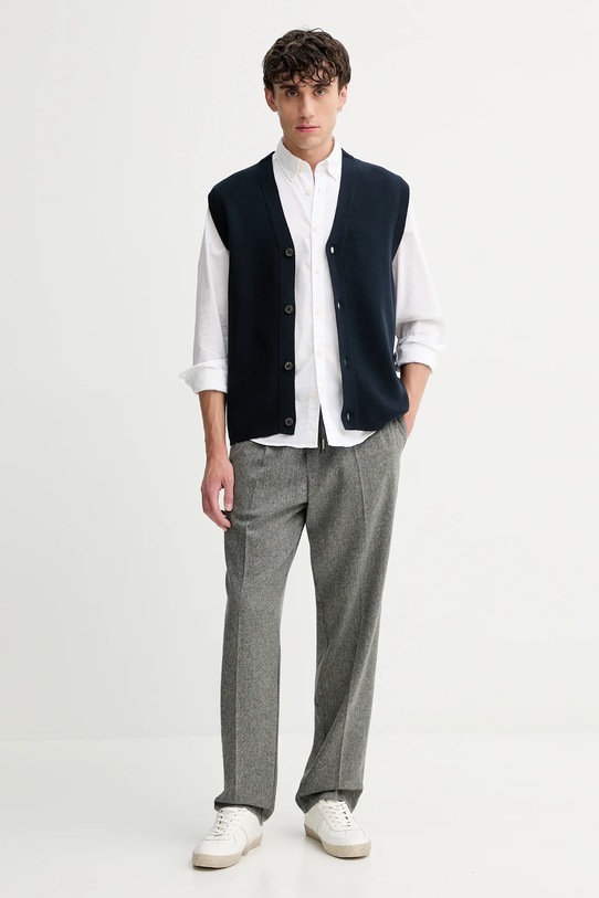 Marc O'Polo kamizelka bawełniana 528501665000 granatowy AW25